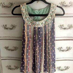 NWT American Rag Polka Dot Embellished Top